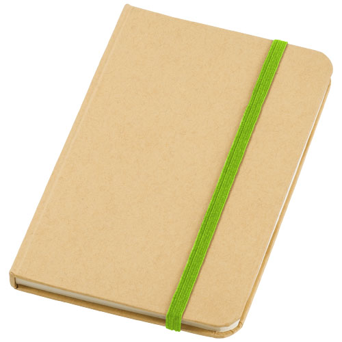 Notesbog med tryk, A6, hardcover, model Dictum gron
