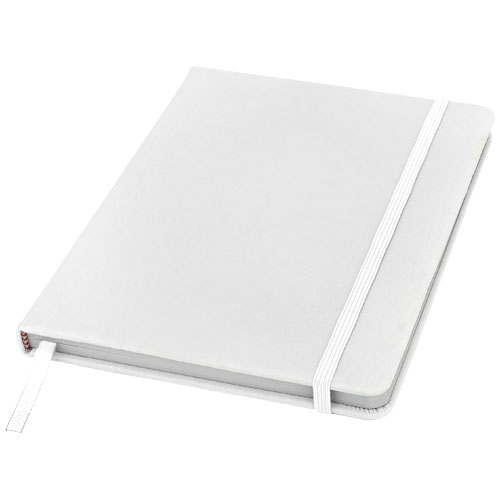 Notesbog med tryk, A5, hardcover, model Spectrum hvid