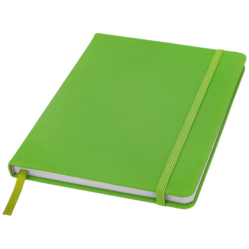 Notesbog med tryk, A5, hardcover, model Spectrum lime
