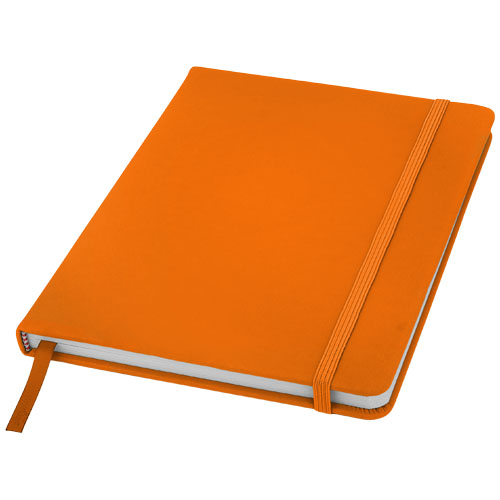 Notesbog med tryk, A5, hardcover, model Spectrum orange