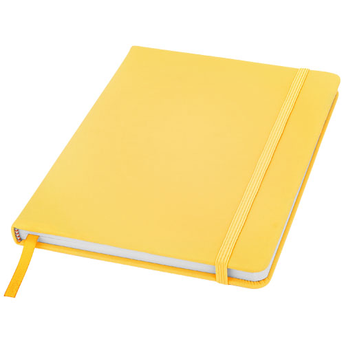 Notesbog med tryk, A5, hardcover, model Spectrum gul