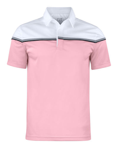 Golf polo med logo, model Seabeck, Cutter&Buck pink