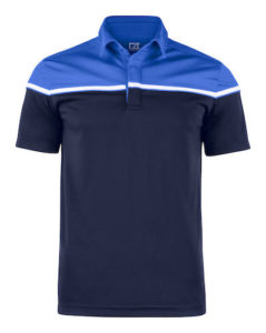 Golf polo med logo, model Seabeck, Cutter&Buck blå