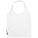 Shopper taske med tryk, foldbar, model Bungalow hvid