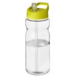 Sportsflaske med hældetud og logo, 650 ml, model H2O Base lime