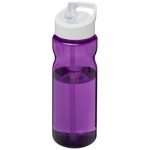 Sportsflaske med hældetud og logo, 650 ml, model H2O Base lilla