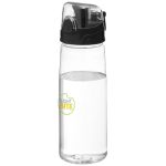 Sportsflaske med logo, trykknap tud, 700 ml, model Capri klar