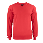 Merino uld striktrøje med logo, herre, model Everett, Cutter&Buck rød