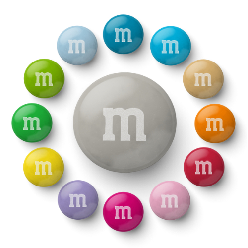 M&Ms chokolade i pose med logo