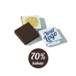 Chokolade med tryk, kvadrat, Fairtrade