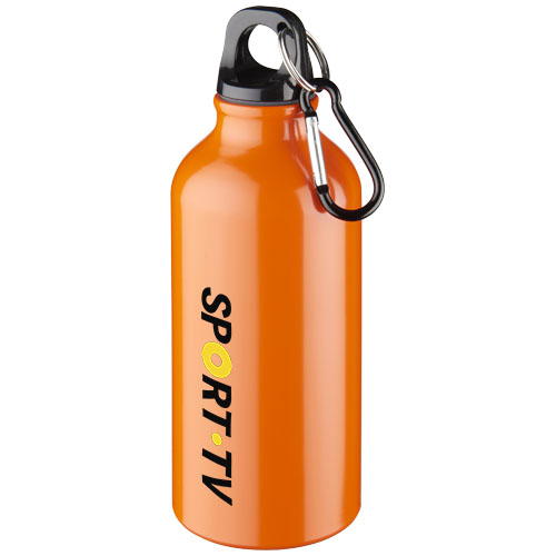 Alu vandflaske med logo, 400 ml, model Oregon orange