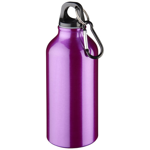 Alu vandflaske med logo, 400 ml, model Oregon lilla