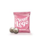 Choko-lakridskugler, 2 stk. i pose med logo