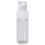 Vandflaske med logo, 650 ml, model Sky hvid