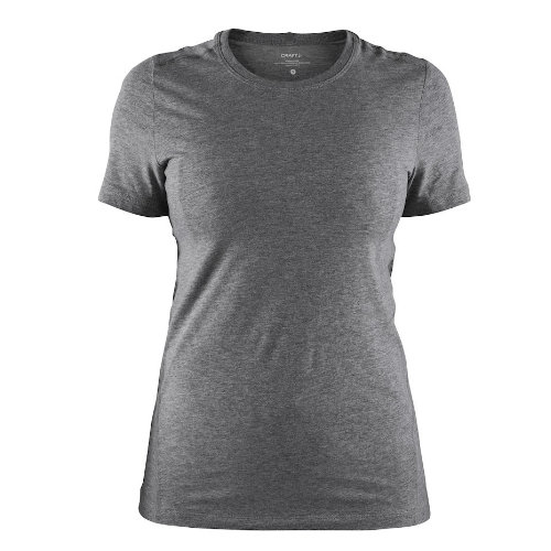 T-shirt med logo, dame, model Deft 2.0, Craft grå