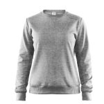 Sweatshirt med logo, dame, model Leisure Crewneck, Craft lys grå