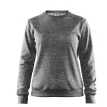 Sweatshirt med logo, dame, model Leisure Crewneck, Craft mørk grå