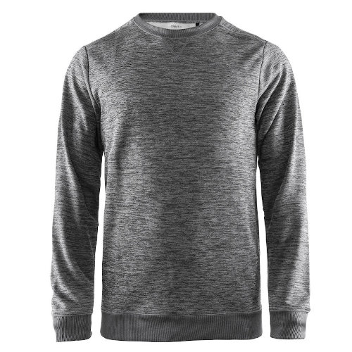 Sweatshirt med logo, herre, model Leisure Crewneck, Craft mørk grå