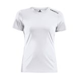 Sports t-shirt med logo, dame, model Rush SS, Craft hvid