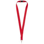 Keyhanger med logo og sikkerhedsspænde, model Lago rød