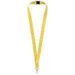 Keyhanger med logo og sikkerhedsspænde, model Lago gul