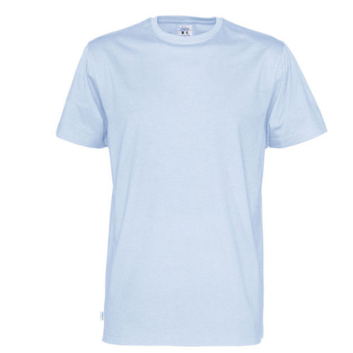 Tshirt med logo cottover øko fairtrade lyseblå