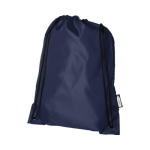 navy rygsæk med snørrelukning og logo