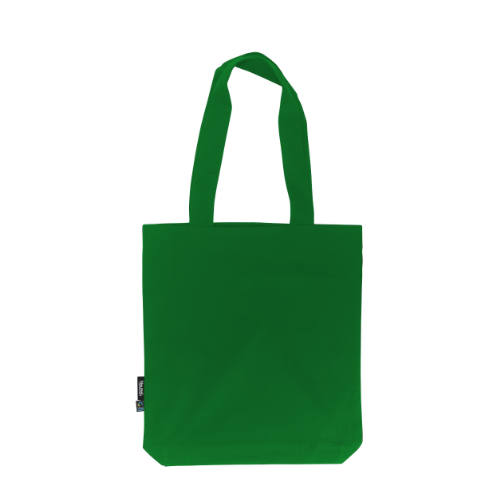 Mulepose med tryk økologisk fairtrade neutral grøn