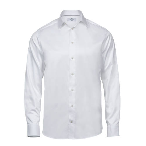 Skjorte med logo, model Luxury, Tee Jays, hvid