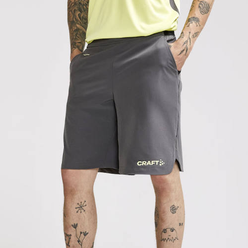 Padel-shorts-med-logo-herre-craft-graa