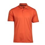 Polo-med-logo-tee-jays-model-Club-orange