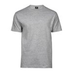 Tshirt-med-logo-tryk-model-softee-graamelange