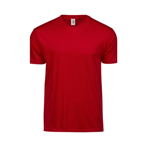 rød herre t-shirt med logo