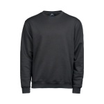 mørkegrå sweatshirt med logo til mænd set forfra