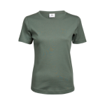 skovgrøn dame t-shirt med logo