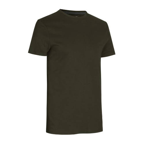 Luksus-tshirt-med-logo-model-ID-Identity-Seven-Sea-o-neck-oliven-army