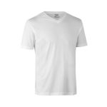 Sports-tshirt-med-logo-v-hals-model-ID-Identity-Yes-Active-hvid