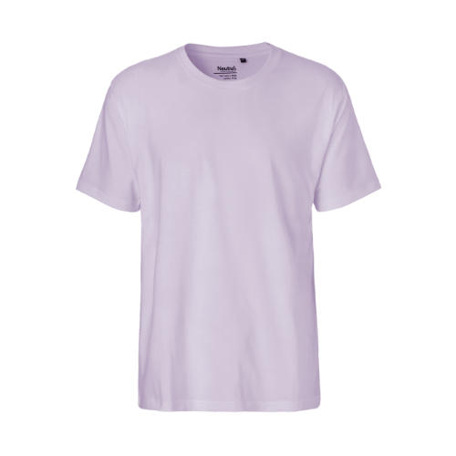 Klassisk-tshirt-med-tryk-oekologisk-fairtrade-Neutral-dusty-purple-lys-lilla