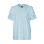 Klassisk-tshirt-med-tryk-oekologisk-fairtrade-Neutral-lyseblaa