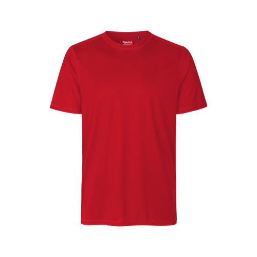 Performance-t-shirt-med-logo-loebe-tshirt-sports-tshirt-roed