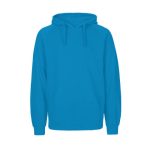 haettetroeje-med-logo-hoodie-oekologisk-fairtrade-Neutral-safir-blaa