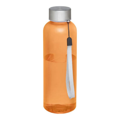 Vandflaske-med-logo-og-baererem-orange