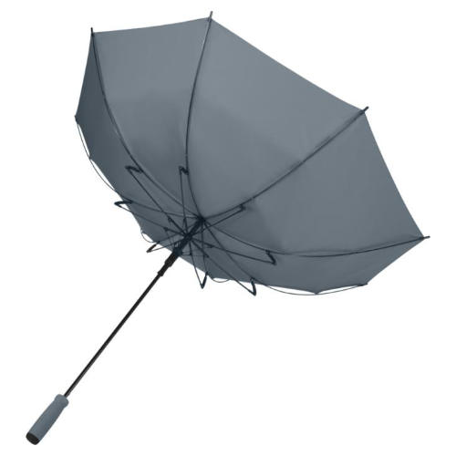 Miljovenlig-paraply-med-logo- genbrugs-PET-stormsikker