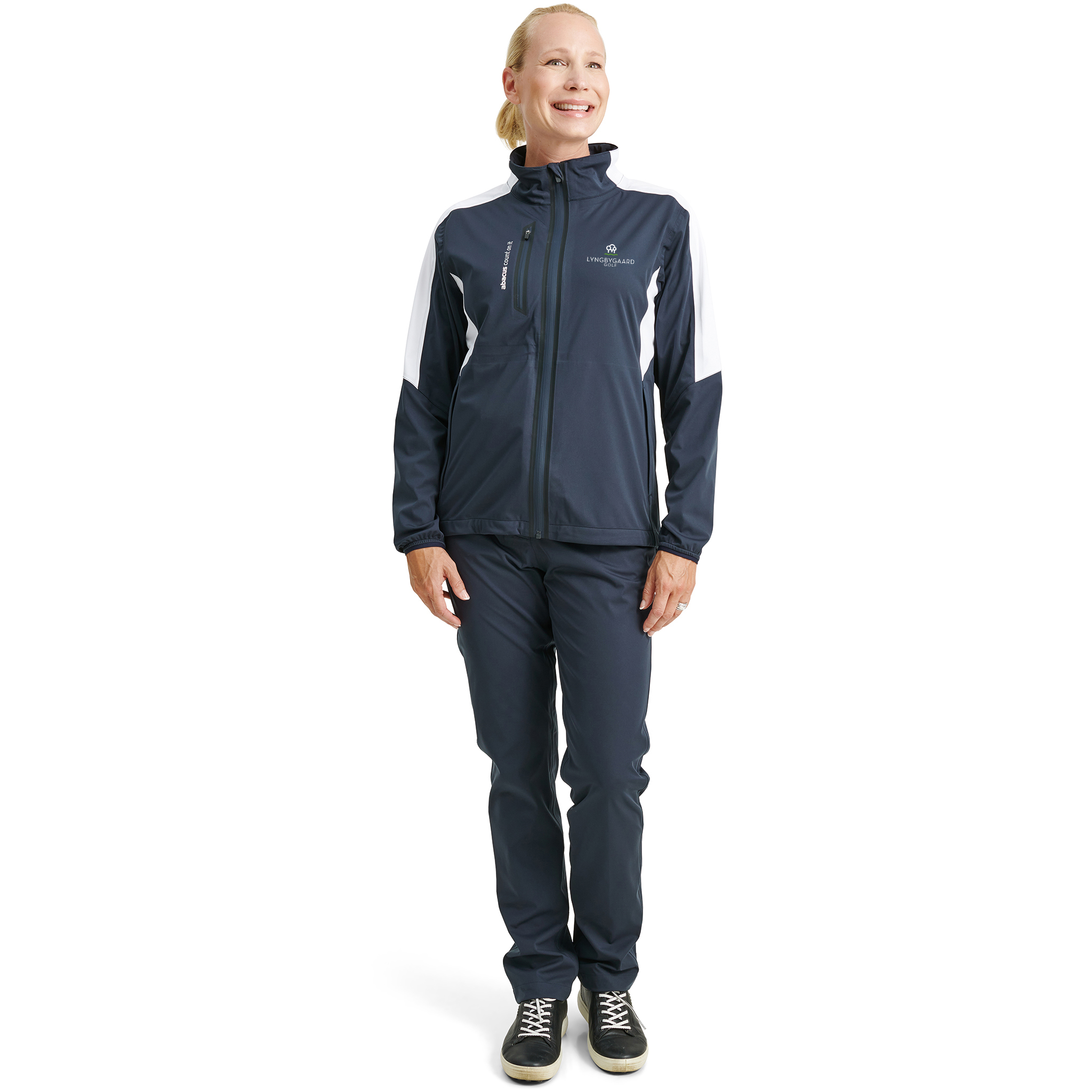 LYG-regnjakke-dame-modelfront LYG Abacus Bounce Regnbuks Dame - Billede 2