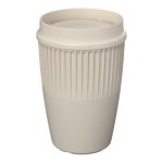 Krus-med-logo-360°-clip-on-laag-model-cirrus-beige-sandfarvet