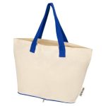 Foldbar-taske-med-logo-kongeblaa