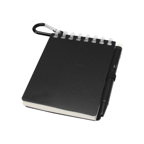 Saet-med-mininotesbog-og-kuglepen-army-sort