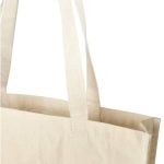 Kraftig-mulepose-med-logo-genanvendt-bomuld-model-Florida-sider-detalje