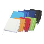 Saet-med-notesbog-og-kuglepen-med-logo-i-genanvendte-materialer-farver